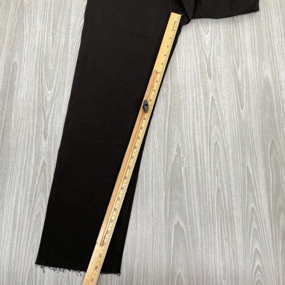 Re/Done 70s Stove Pipe High Rise Straight Leg Rigid Button Fly Jeans Black 26 - Picture 11 of 12